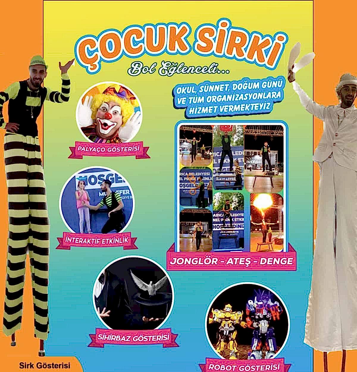 Jonglor Gösterisi, Ateş Gösterisi, Denge Gösterisi, Sihirbaz gösterisi, Robot gösterisi, Palyaço Gösterisi, Tahta bacak Gösterisi, Sirk Gösterisi Hizmet Fiyatları,